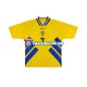 Camiseta 1ª Suecia Henrik Larsson 7 Retro Hombre 1994 Manga Corta