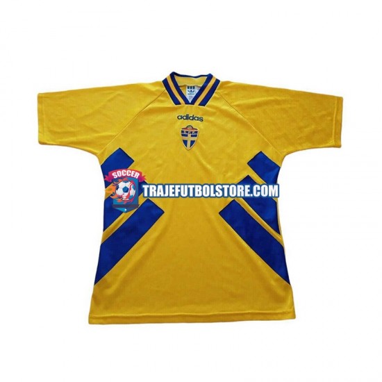 Camiseta 1ª Suecia Retro Hombre 1994 Manga Corta