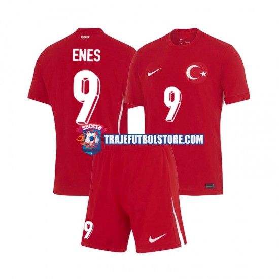Camiseta 2ª Turquía Enes Unal 9 Niño Euro 2024 Manga Corta