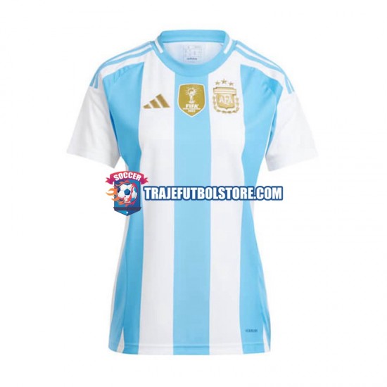 Camiseta 1ª Argentina Mujer Copa America 2024 Manga Corta