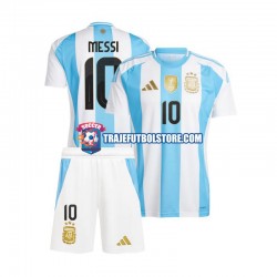 Camiseta 1ª Argentina Lionel Messi 10 Niño Copa America 2024 Manga Corta