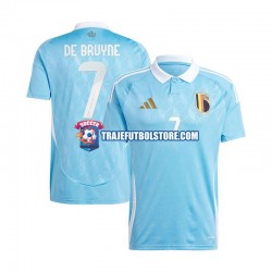 Camiseta 2ª Bélgica De Bruyne 7 Hombre Euro 2024 Manga Corta