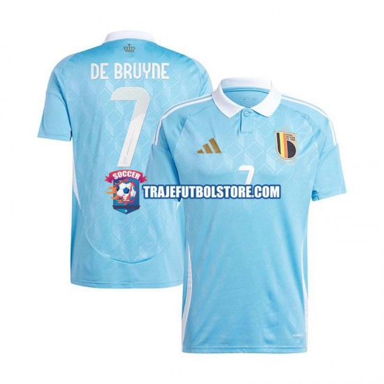 Camiseta 2ª Bélgica De Bruyne 7 Hombre Euro 2024 Manga Corta
