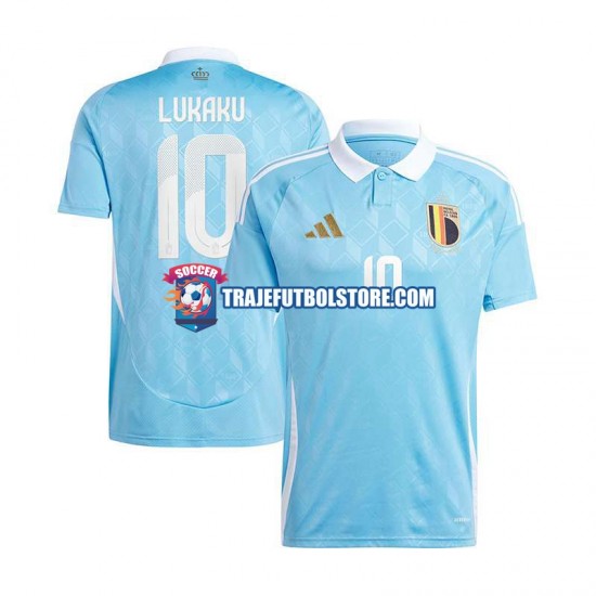 Camiseta 2ª Bélgica Romelu Lukaku 10 Hombre Euro 2024 Manga Corta