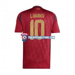 Camiseta 1ª Bélgica Romelu Lukaku 10 Hombre Euro 2024 Manga Corta