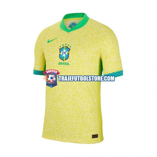 Camiseta 1ª Brasil Hombre Copa America 2024 Manga Corta
