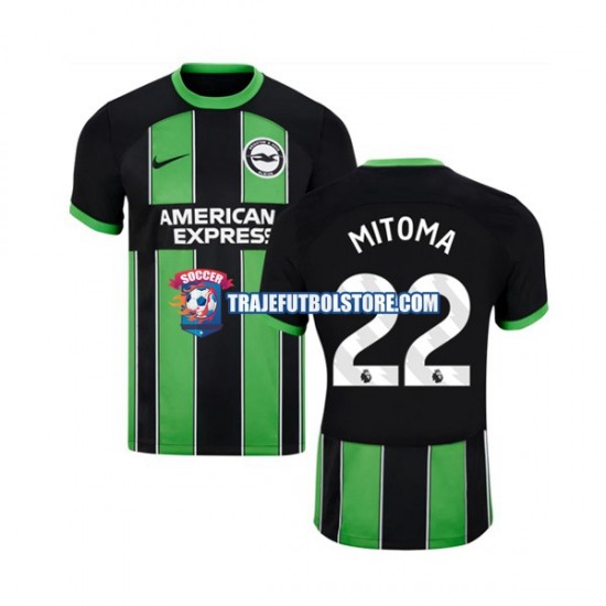 Camiseta 2ª Brighton Hove Albion Mitoma 22 Hombre 2023-2024 Manga Corta