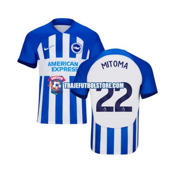 Camiseta 1ª Brighton Hove Albion Mitoma 22 Hombre 2023-2024 Manga Corta