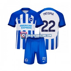 Camiseta 1ª Brighton Hove Albion Mitoma 22 Niño 2023-2024 Manga Corta