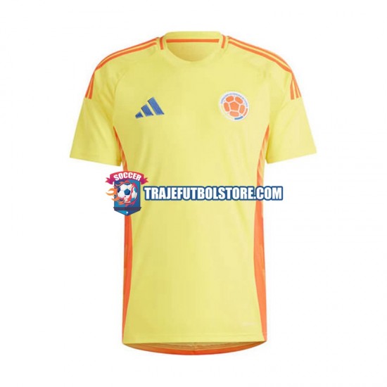 Camiseta 1ª Colombia Hombre Copa America 2024 Manga Corta