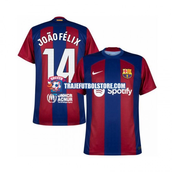 Camiseta 1ª FC Barcelona Joao Felix 14 Hombre 2023-2024 Manga Corta