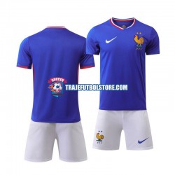 Camiseta 1ª Francia Niño Euro 2024 Manga Corta