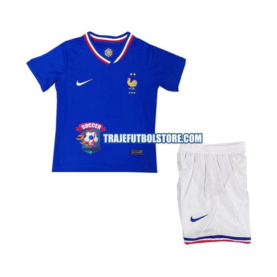 Camiseta 1ª Francia Niño Euro 2024 Manga Corta