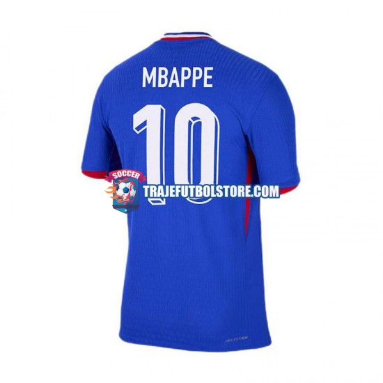 Camiseta 1ª Francia Mbappé 10 Hombre Euro 2024 Manga Corta