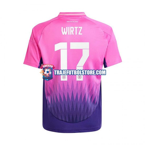 Camiseta 2ª Alemania Florian Wirtz 17 Hombre Euro 2024 Manga Corta
