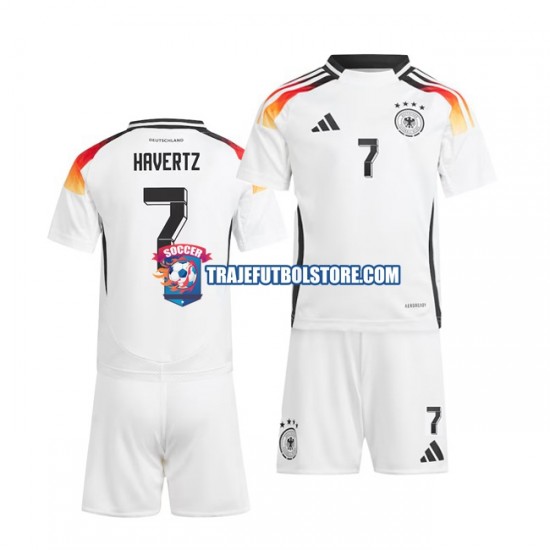 Camiseta 1ª Alemania Havertz 7 Niño Euro 2024 Manga Corta