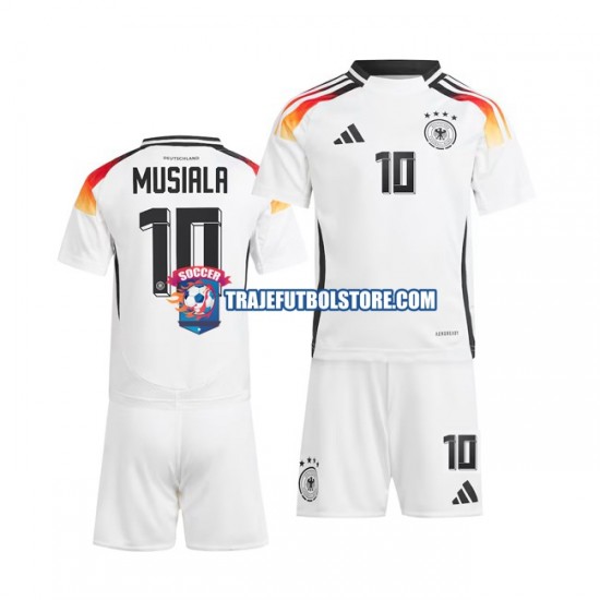 Camiseta 1ª Alemania Jamal Musiala 10 Niño Euro 2024 Manga Corta