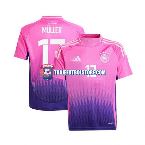 Camiseta 2ª Alemania Thomas Muller 13 Hombre Euro 2024 Manga Corta