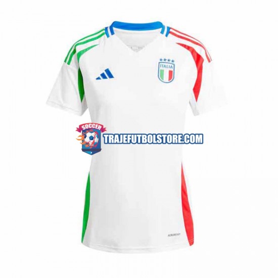 Camiseta 2ª Italia Mujer Euro 2024 Manga Corta