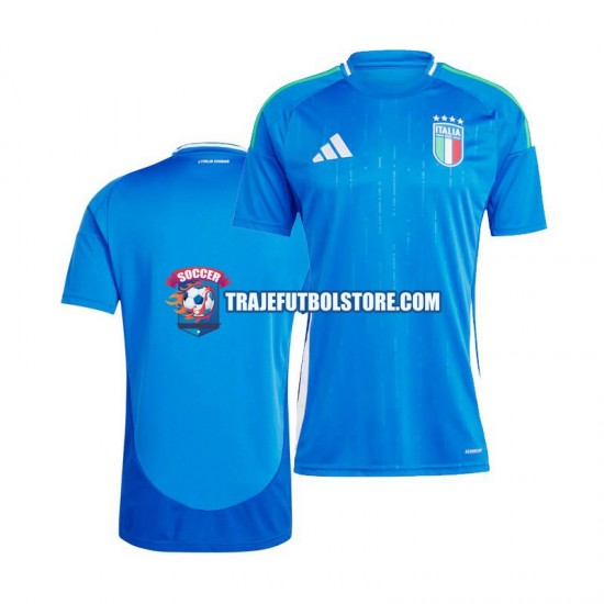 Camiseta 1ª Italia Hombre Euro 2024 Manga Corta