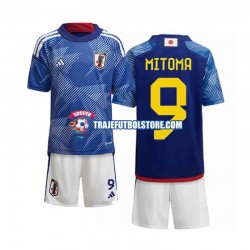 Camiseta 1ª Japón Mitoma 9 Niño Copa Mundial 2022 Manga Corta
