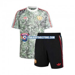 Camiseta 1ª Manchester United Stone Roses Niño 2023-2024 Manga Corta