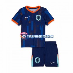 Camiseta 2ª Países Bajos Niño Euro 2024 Manga Corta
