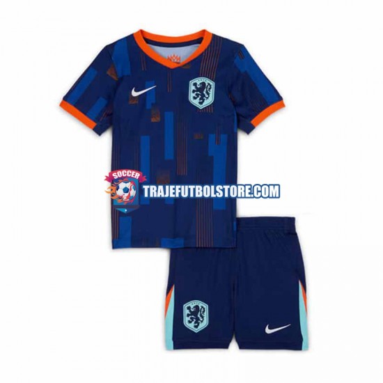 Camiseta 2ª Países Bajos Niño Euro 2024 Manga Corta
