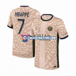 Camiseta 4ª Paris Saint-Germain Mbappé 7 Hombre 2023-2024 Manga Corta