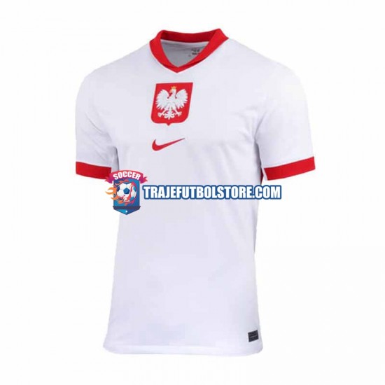 Camiseta 1ª Polonia Hombre 2024 Manga Corta