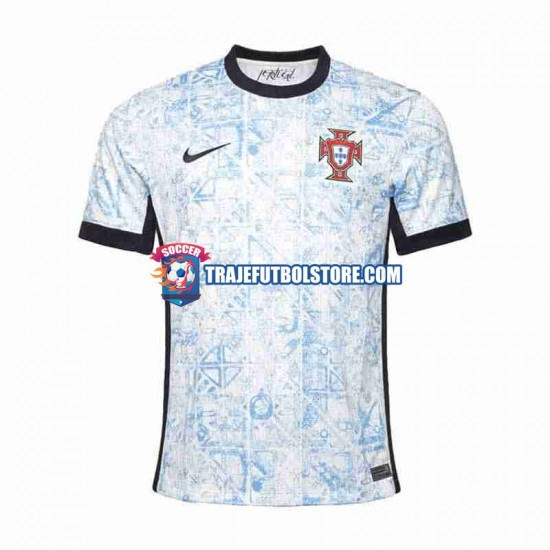Camiseta 2ª Portugal Hombre Euro 2024 Manga Corta
