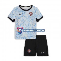 Camiseta 2ª Portugal Niño Euro 2024 Manga Corta