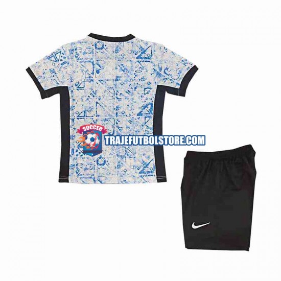 Camiseta 2ª Portugal Niño Euro 2024 Manga Corta
