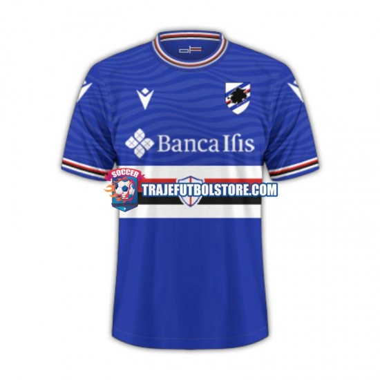 Camiseta 1ª Sampdoria Hombre 2023-2024 Manga Corta