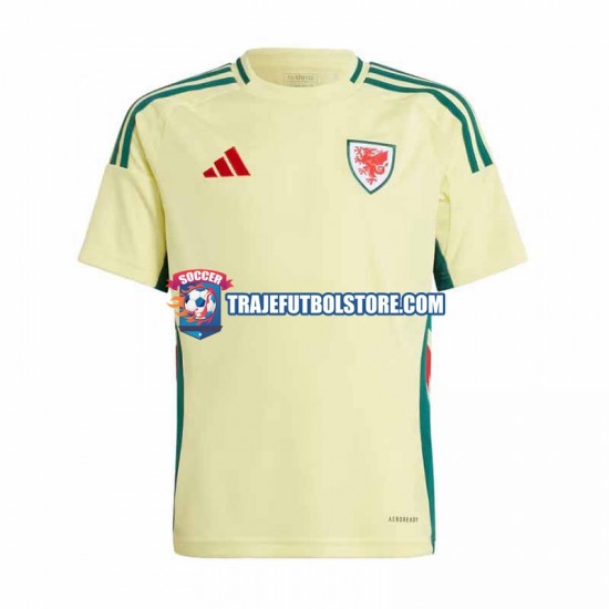 Camiseta 2ª Gales Hombre 2024 Manga Corta