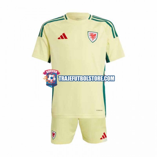 Camiseta 2ª Gales Niño 2024 Manga Corta