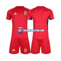 Camiseta 2ª Argentina Portero Niño Copa Mundial 2022 Manga Corta