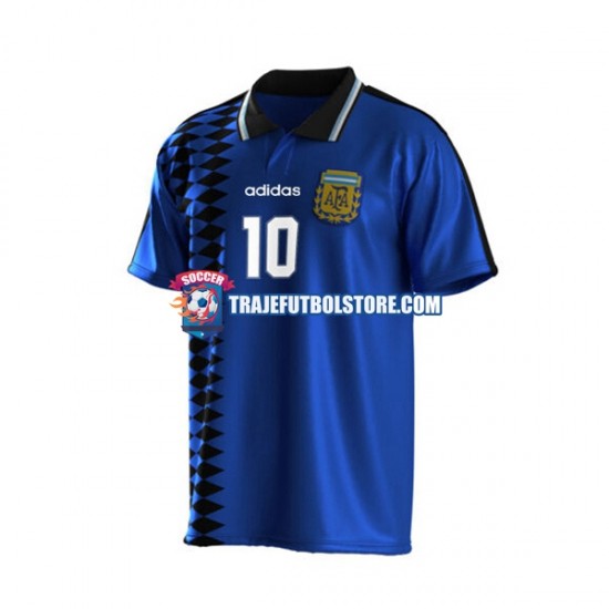 Camiseta 2ª Argentina Maradona 10 Retro Hombre 1994 Manga Corta