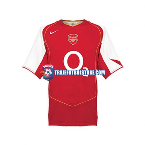 Camiseta 1ª Arsenal Retro Hombre 2004 Manga Corta