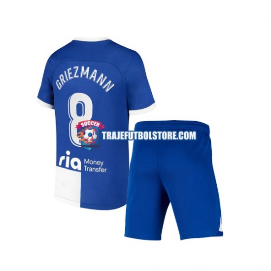 Camiseta 1ª Atlético Madrid Griezmann 8 120 Anniversary Niño 2022-2023 Manga Corta