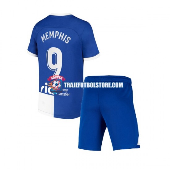 Camiseta 1ª Atlético Madrid Memphis 9 120 Anniversary Niño 2022-2023 Manga Corta