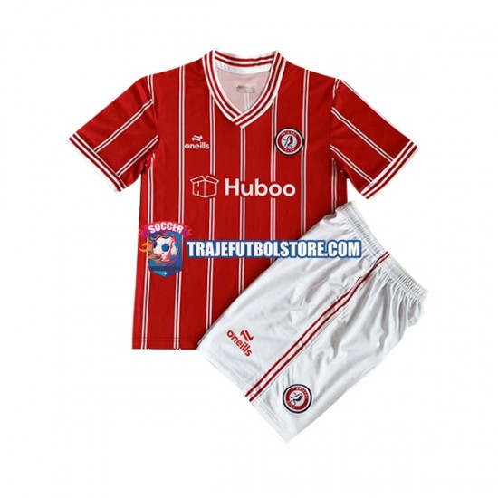 Camiseta 1ª Bristol City Niño 2023-2024 Manga Corta