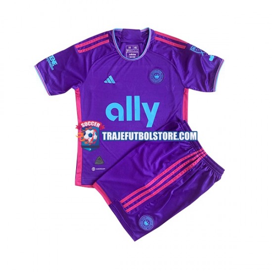 Camiseta 2ª Charlotte FC Niño 2023 Manga Corta