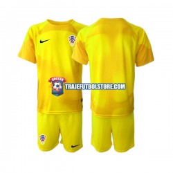 Camiseta 1ª Croacia Portero Niño Copa Mundial 2022 Manga Corta