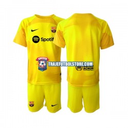 Camiseta 4ª FC Barcelona Portero Niño 2022-2023 Manga Corta