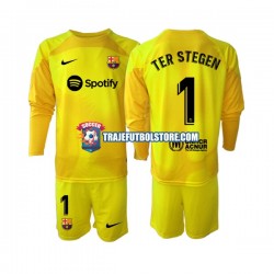 Camiseta 4ª FC Barcelona Ter Stegen 1 Portero Niño 2022-2023 ML
