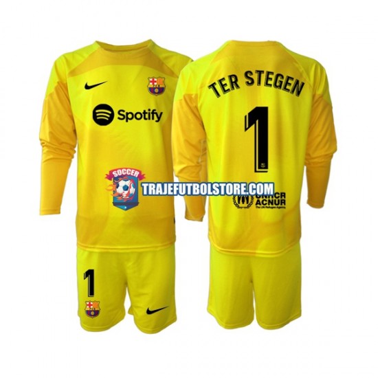 Camiseta 4ª FC Barcelona Ter Stegen 1 Portero Niño 2022-2023 ML