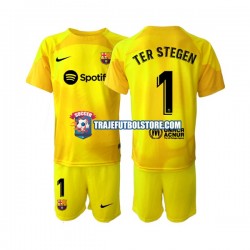 Camiseta 4ª FC Barcelona Ter Stegen 1 Portero Niño 2022-2023 Manga Corta