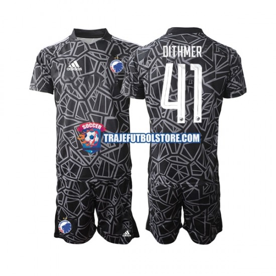Camiseta 1ª FC Copenhagen Andreas Dithmer 41 Portero Niño 2022-2023 Manga Corta