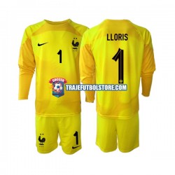 Camiseta 3ª Francia Hugo Lloris 1 Portero Niño Copa Mundial 2022 ML